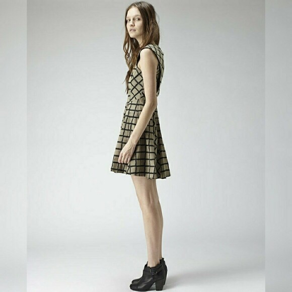 Rag & Bone Lori windowpane check fit & Flair dress - Picture 3 of 7